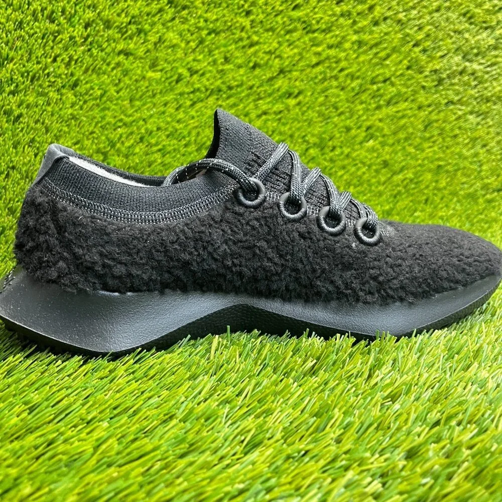 Allbirds Wool Dasher 2 Fluffs Mens Size 8.5 Natural Black Running Shoes Sneakers